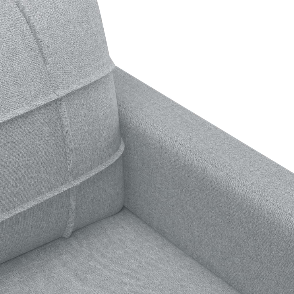 Set di Divani 3 pz con Cuscini Grigio Chiaro in Tessuto | homemem39