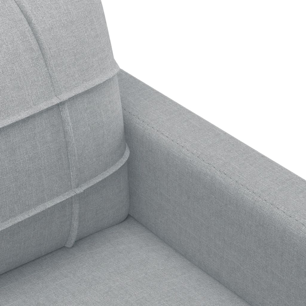 Set di Divani 4 pz con Cuscini Grigio Chiaro in Tessuto | homemem39