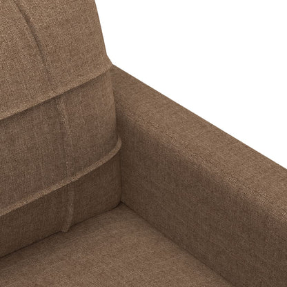 Set di Divani 4 pz con Cuscini Marrone in Tessuto | homemem39