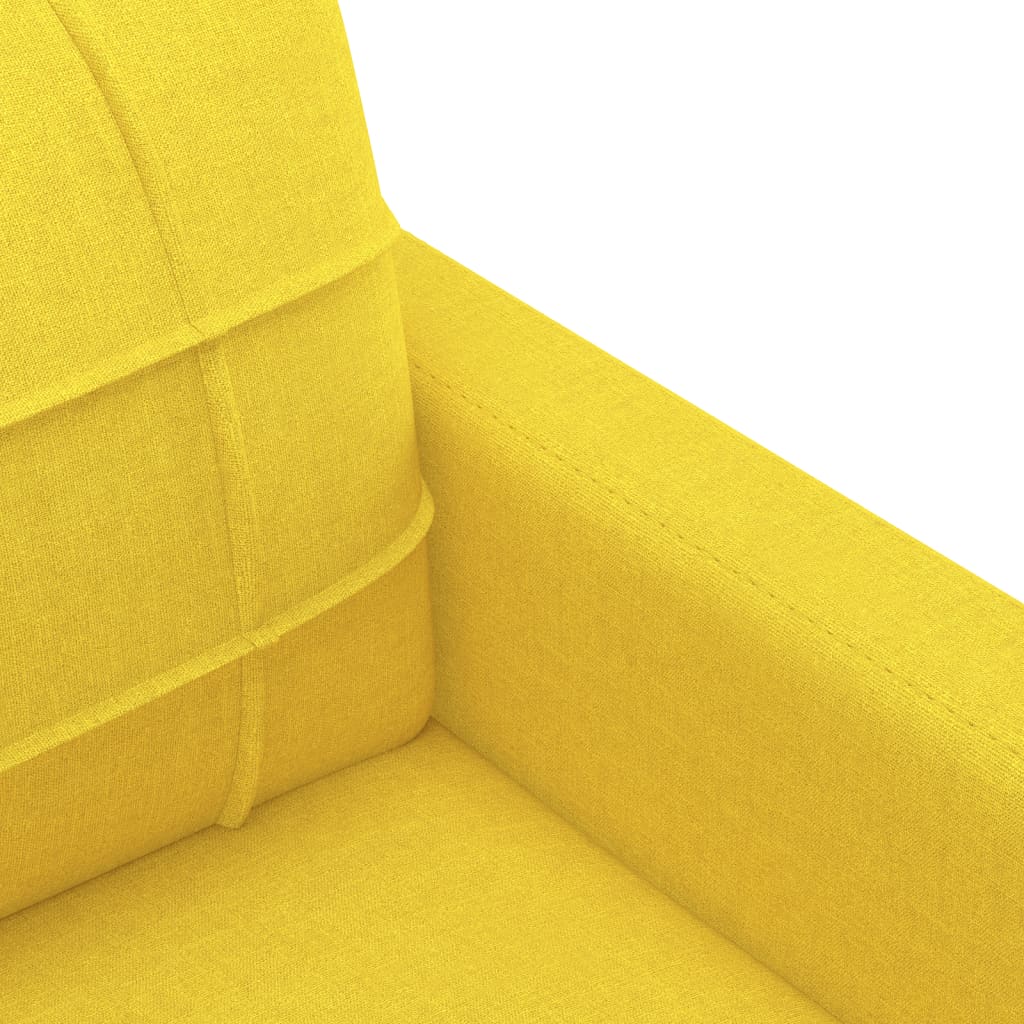 Set di Divani 4 pz con Cuscini Giallo Chiaro in Tessuto | homemem39