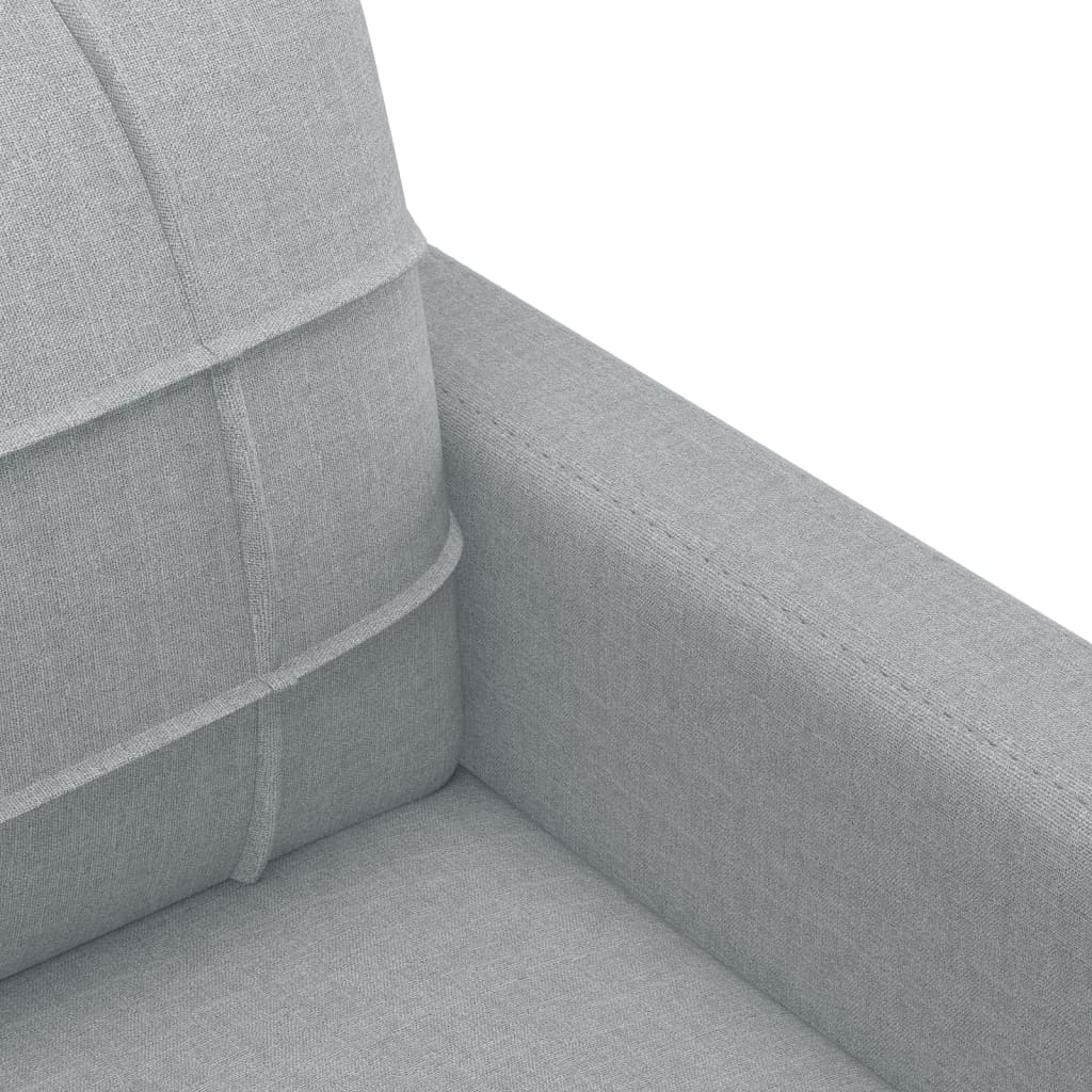Set Divani 3 pz con Cuscini Grigio Chiaro in Tessuto | homemem39