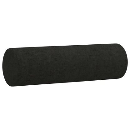 Set Divani 3 pz con Cuscini Nero in Tessuto | homemem39