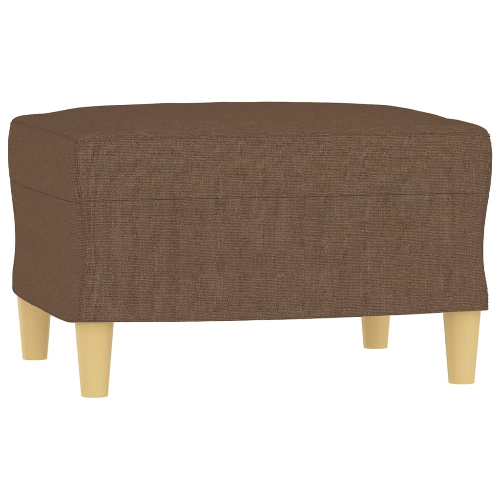 Set di Divani 3 pz con Cuscini Marrone in Tessuto | homemem39