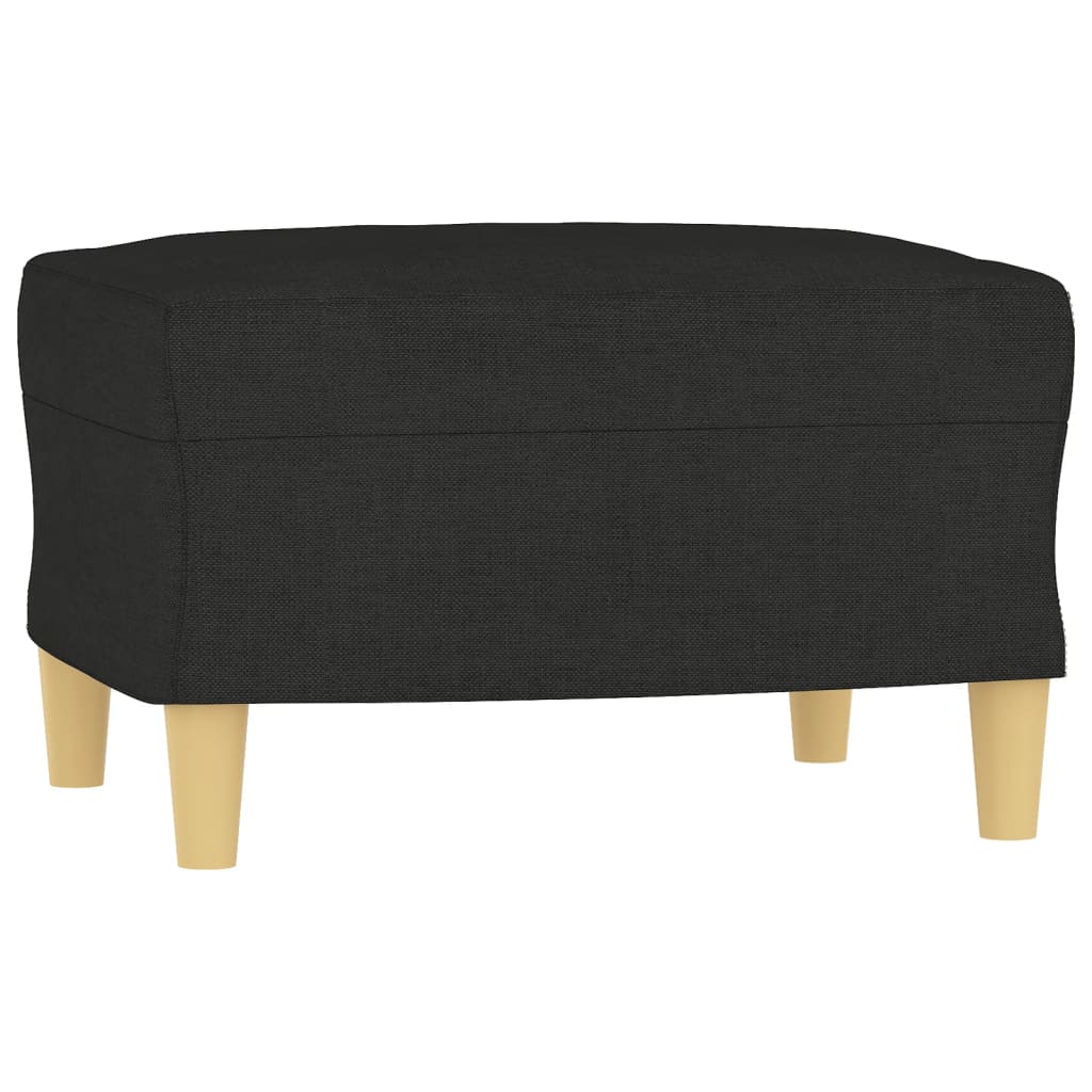 Set di Divani 3 pz con Cuscini Nero in Tessuto | homemem39