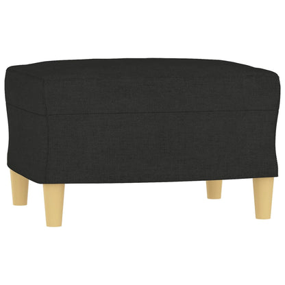 Set di Divani 3 pz con Cuscini Nero in Tessuto | homemem39