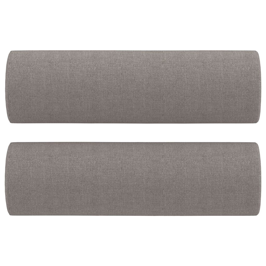 Set Divani 2 pz con Cuscini Tortora in Tessuto | homemem39