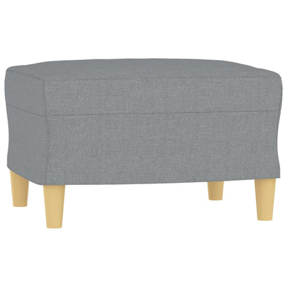 Set Divani 3 pz con Cuscini Grigio Chiaro in Tessuto | homemem39