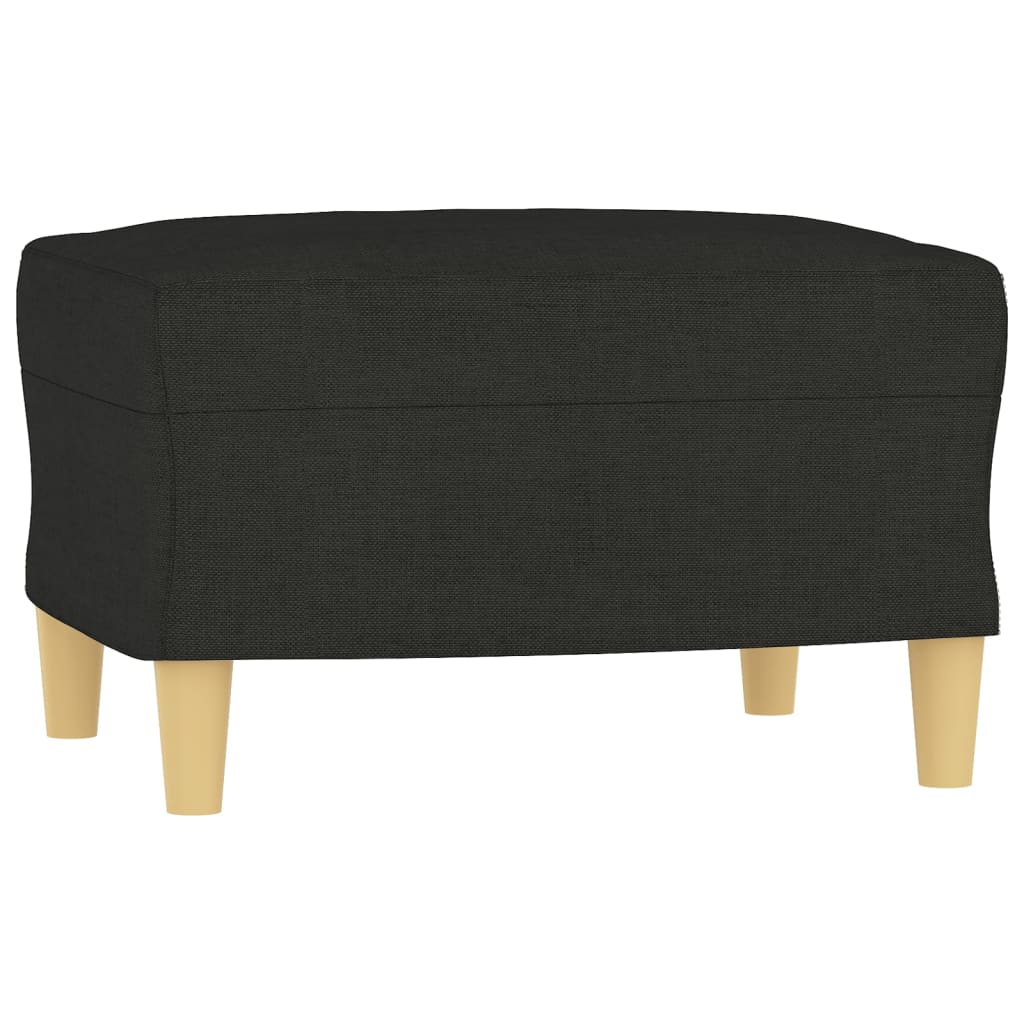 Set Divani 3 pz con Cuscini Nero in Tessuto | homemem39