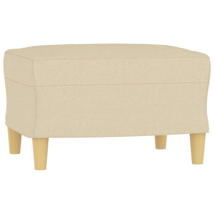 Set di Divani 3 pz con Cuscini Crema in Tessuto | homemem39