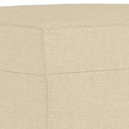 Set di Divani 3 pz con Cuscini Crema in Tessuto | homemem39