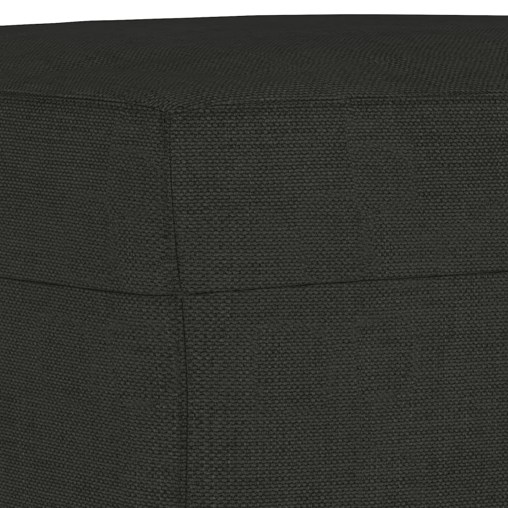 Set di Divani 3 pz con Cuscini Nero in Tessuto | homemem39