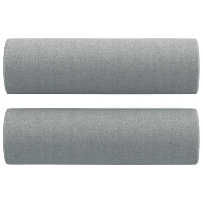 Set Divani 2 pz con Cuscini Grigio Chiaro in Tessuto | homemem39