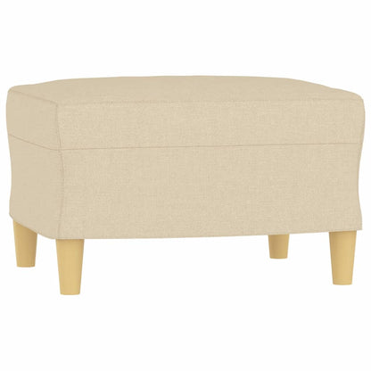 Set Divani 3 pz con Cuscini Crema in Tessuto