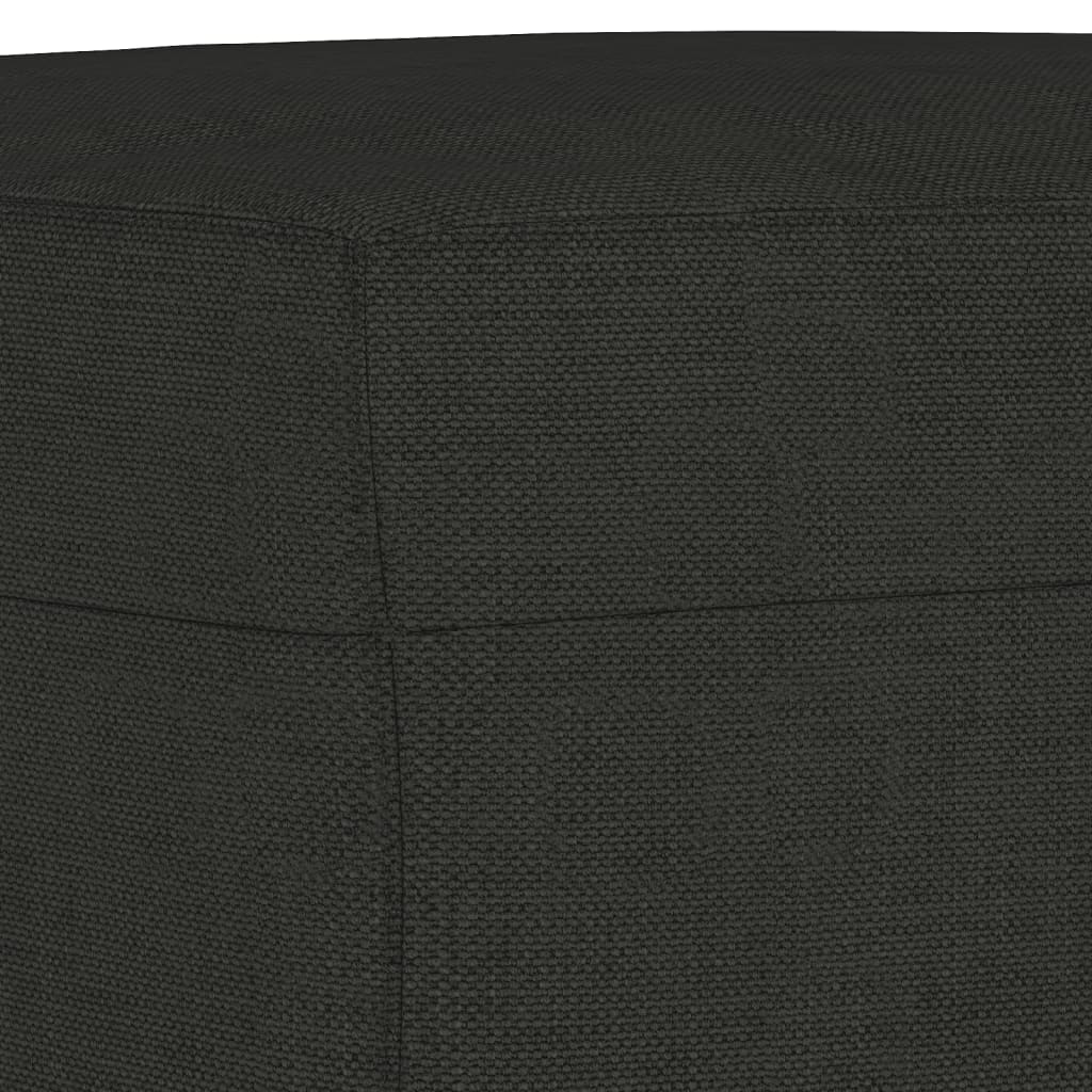 Set Divani 3 pz con Cuscini Nero in Tessuto | homemem39