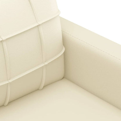 Set di Divani 3 pz con Cuscini Crema in Similpelle | homemem39