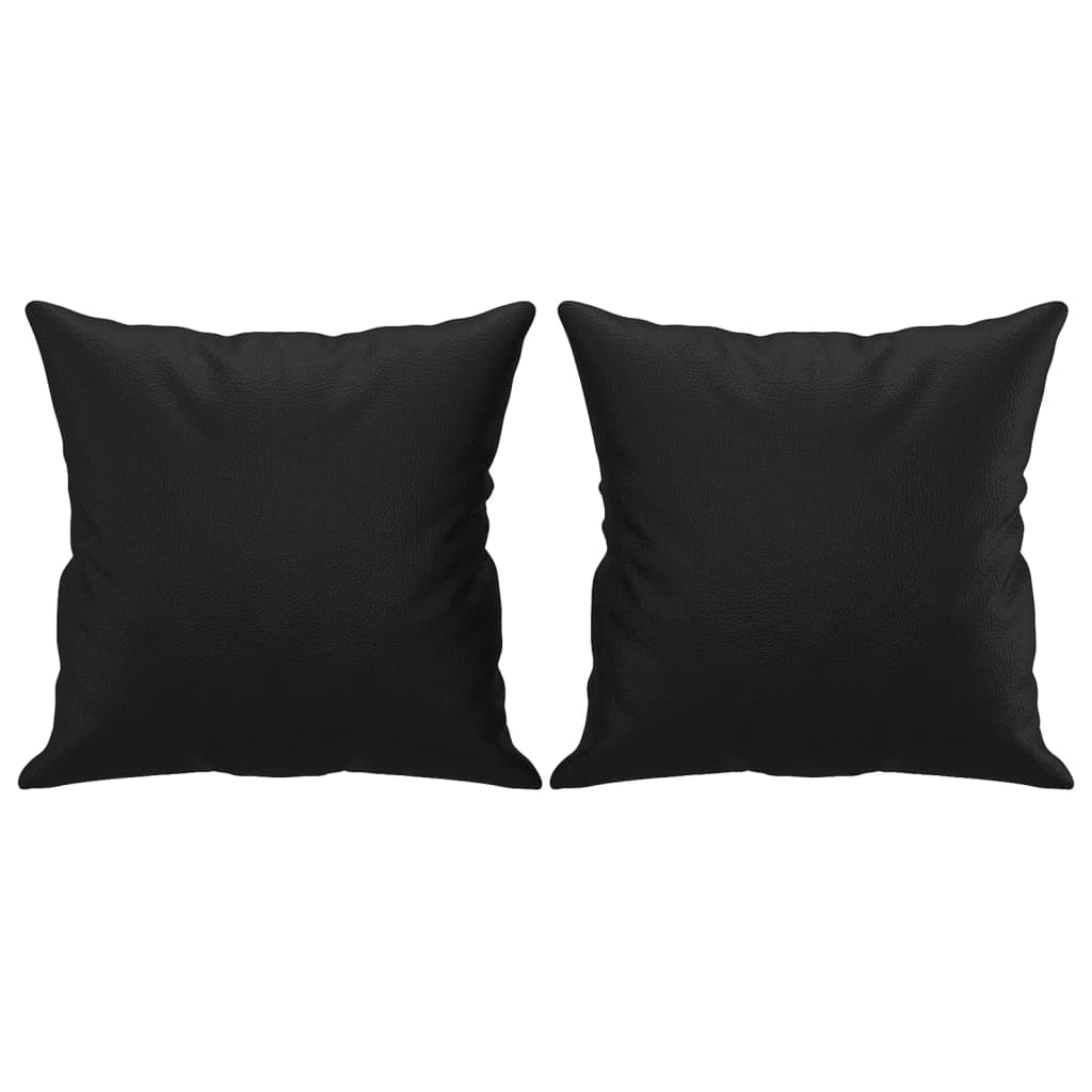 Set di Divani 4 pz con Cuscini Nero in Similpelle | homemem39