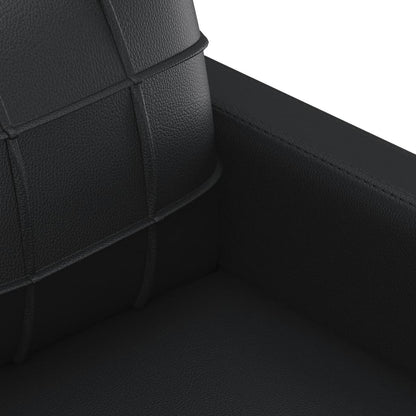 Set di Divani 4 pz con Cuscini Nero in Similpelle | homemem39