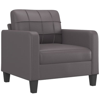 Set di Divani 4 pz con Cuscini Grigio in Similpelle | homemem39