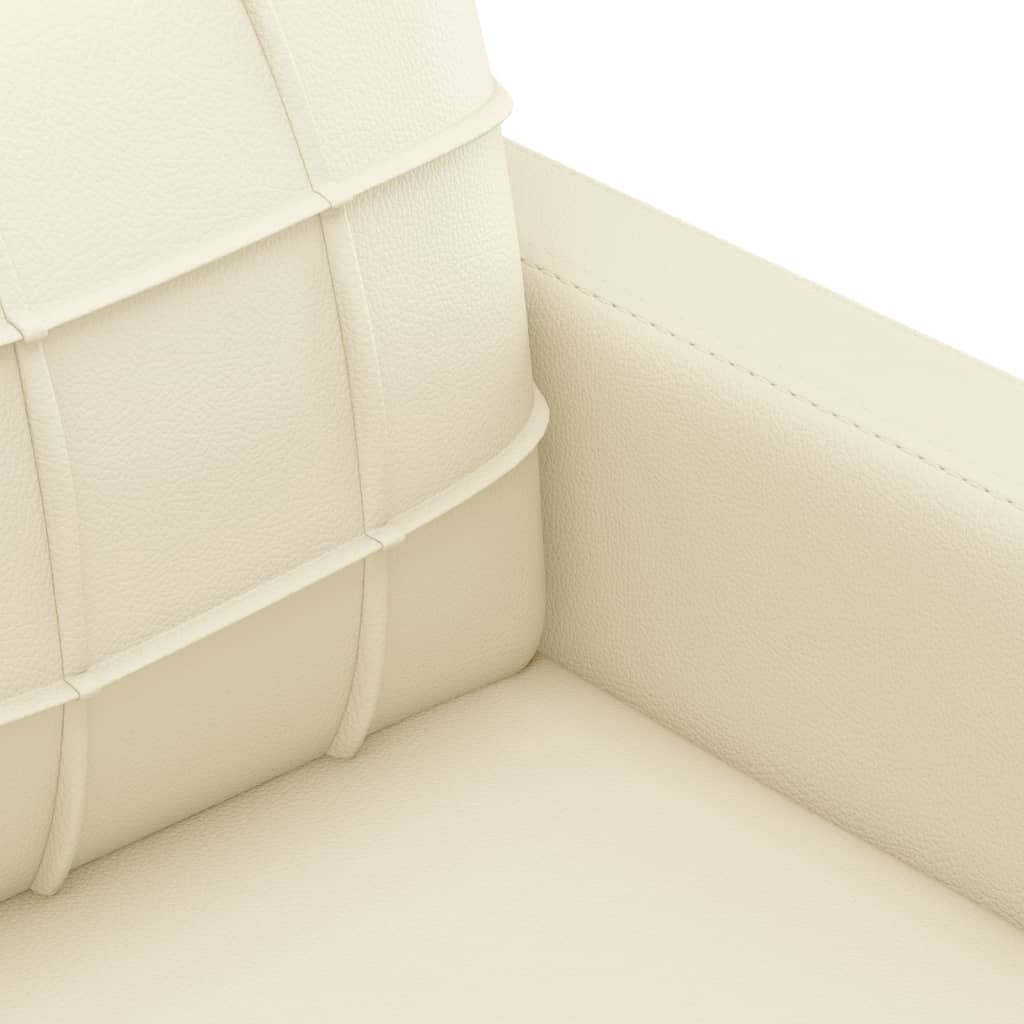 Set di Divani 3 pz con Cuscini crema in Similpelle | homemem39