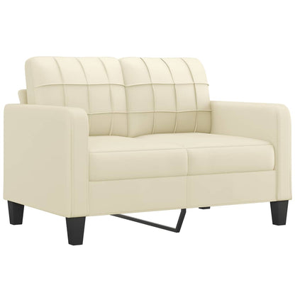 Set di Divani 2 pz con Cuscini Crema in Similpelle | homemem39