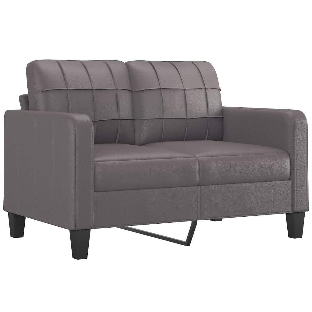 Set di Divani 2 pz con Cuscini Grigio in Similpelle | homemem39