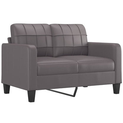Set di Divani 2 pz con Cuscini Grigio in Similpelle | homemem39