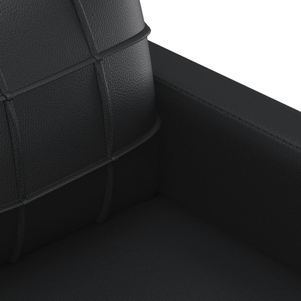 Set di Divani 3 pz con Cuscini Nero in Similpelle | homemem39