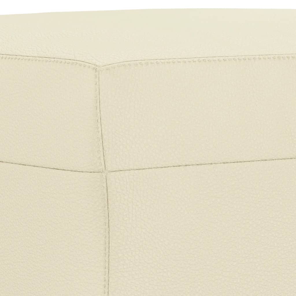 Set di Divani 3 pz con Cuscini Crema in Similpelle - homemem39