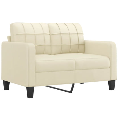 Set di Divani 2 pz con Cuscini Crema in Similpelle | homemem39