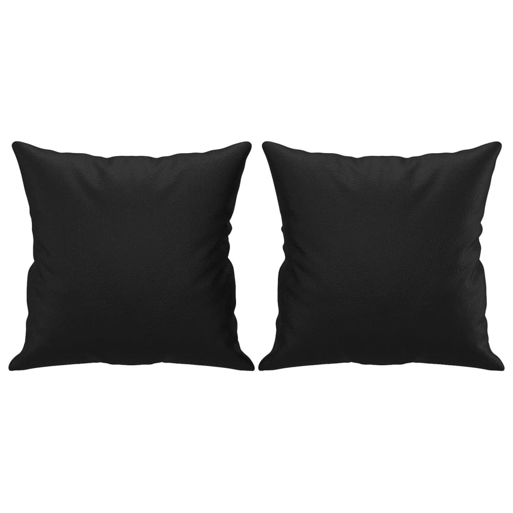 Set di Divani 3 pz con Cuscini Nero in Similpelle | homemem39