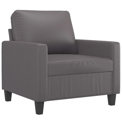 Set di Divani 3 pz con Cuscini Grigio in Similpelle | homemem39