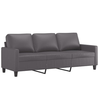 Set di Divani 3 pz con Cuscini Grigio in Similpelle | homemem39
