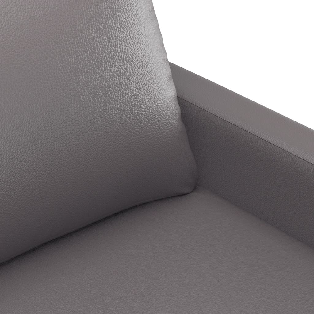 Set di Divani 3 pz con Cuscini Grigio in Similpelle | homemem39