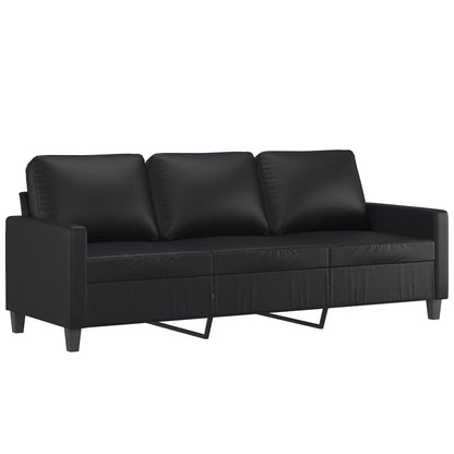 Set di Divani 4 pz con Cuscini Nero in Similpelle | homemem39