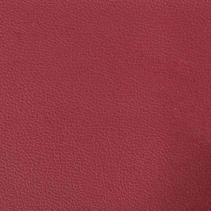 Set di Divani 4 pz con Cuscini Rosso Vino in Similpelle