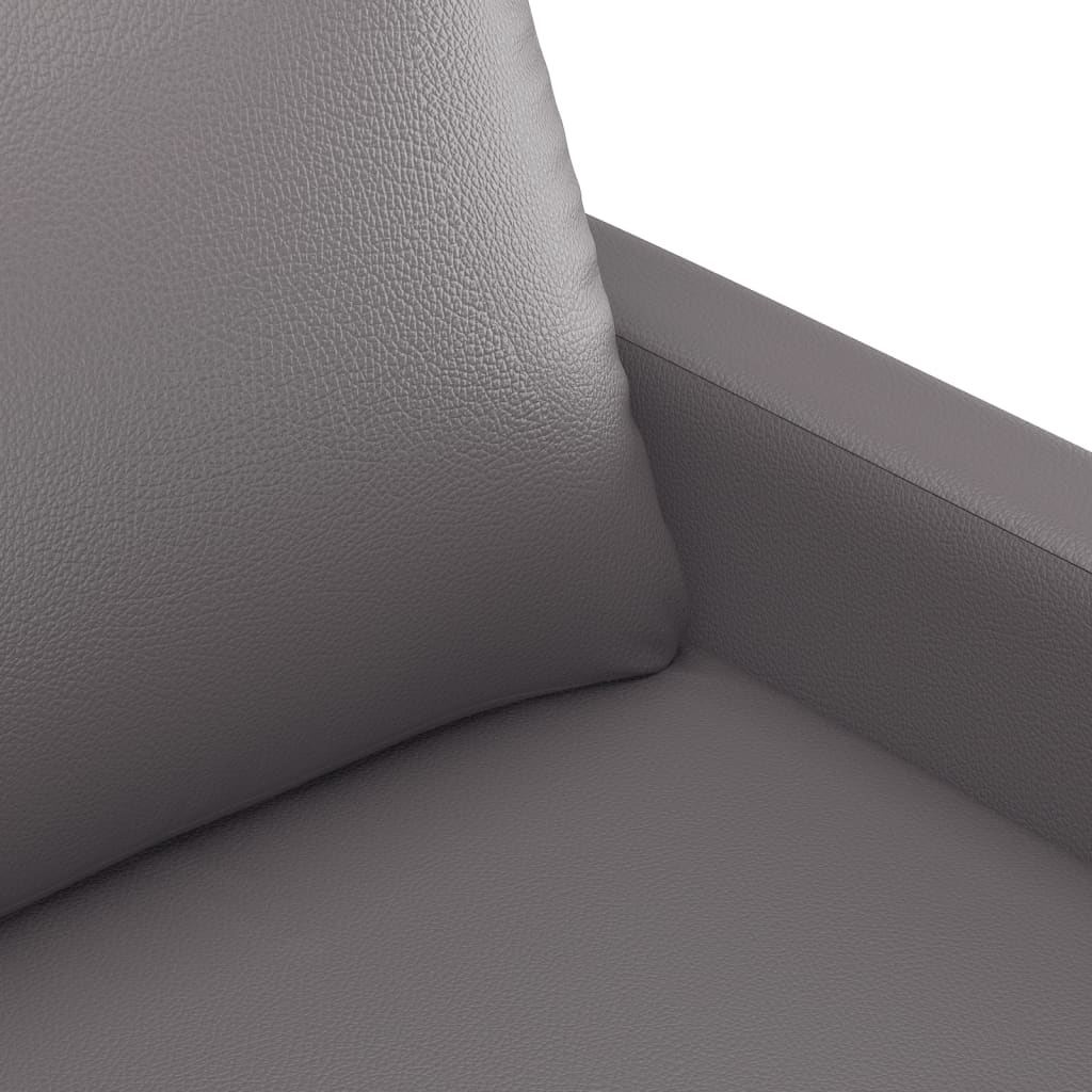 Set di Divani 2 pz con Cuscini Grigio in Similpelle | homemem39