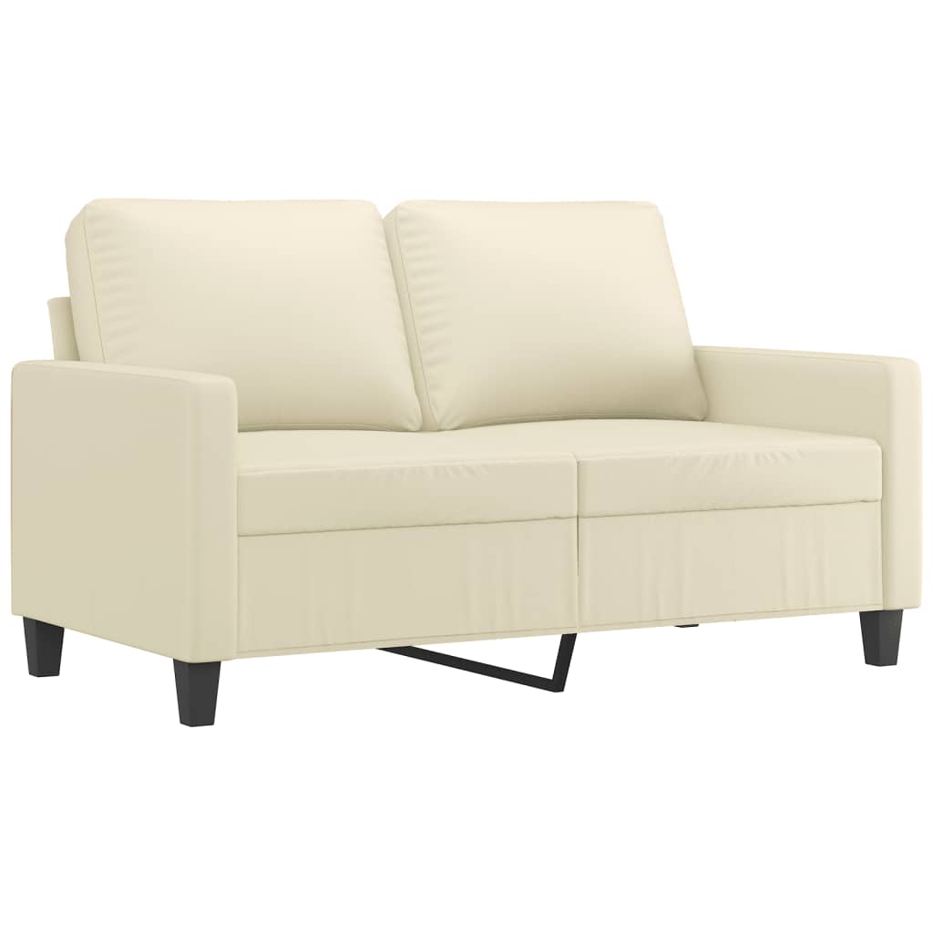 Set di Divani 3 pz con Cuscini crema in Similpelle | homemem39