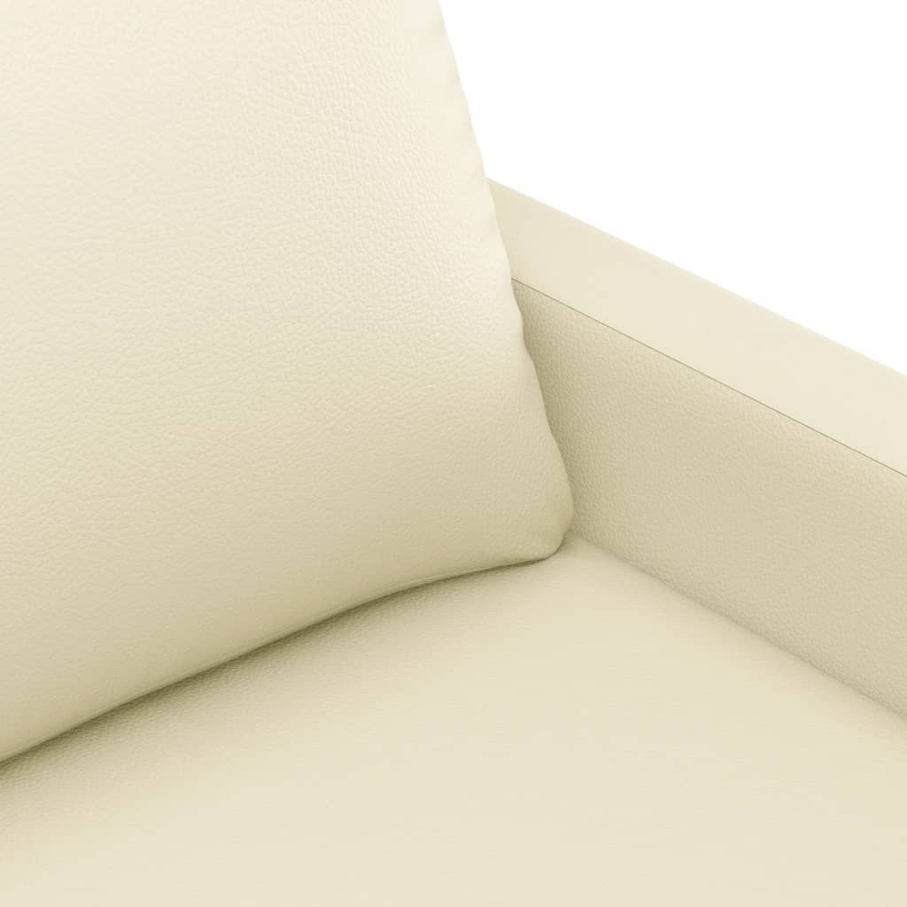 Set di Divani 3 pz con Cuscini crema in Similpelle | homemem39