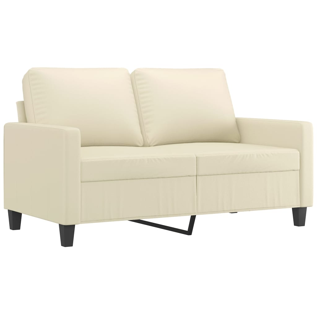 Set di Divani 2 pz con Cuscini crema in Similpelle | homemem39