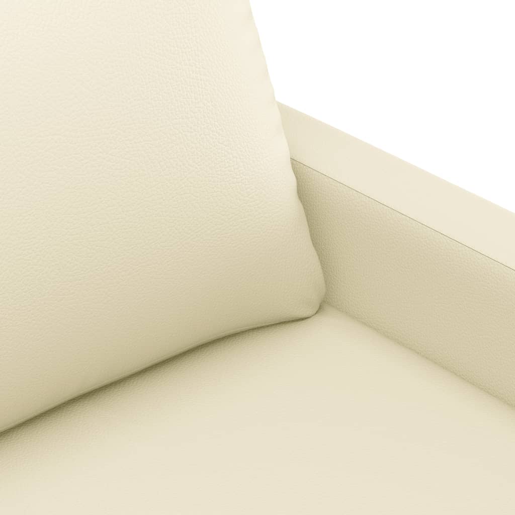 Set di Divani 2 pz con Cuscini crema in Similpelle | homemem39