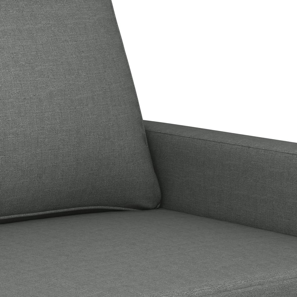 Set di Divani 3 pz con Cuscini Grigio Scuro in Tessuto | homemem39