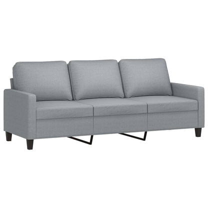 Set di Divani 4 pz con Cuscini Grigio Chiaro in Tessuto | homemem39