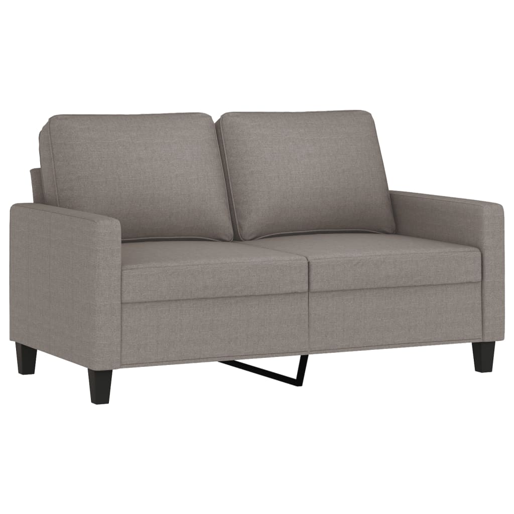 Set di Divani 2 pz con Cuscini Tortora in Tessuto | homemem39