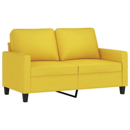 Set di Divani 3 pz con Cuscini Giallo Chiaro in Tessuto | homemem39