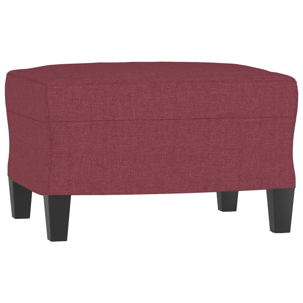 Set di Divani 3 pz con Cuscini Rosso Vino in Tessuto - homemem39