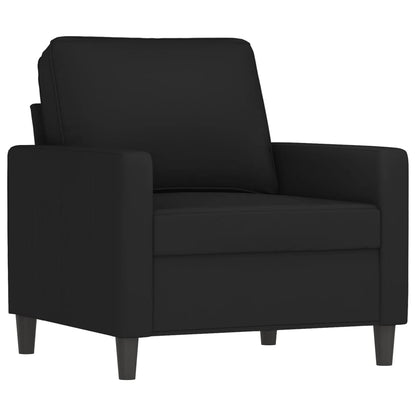 Set di Divani 3 pz con Cuscini Nero in Velluto | homemem39