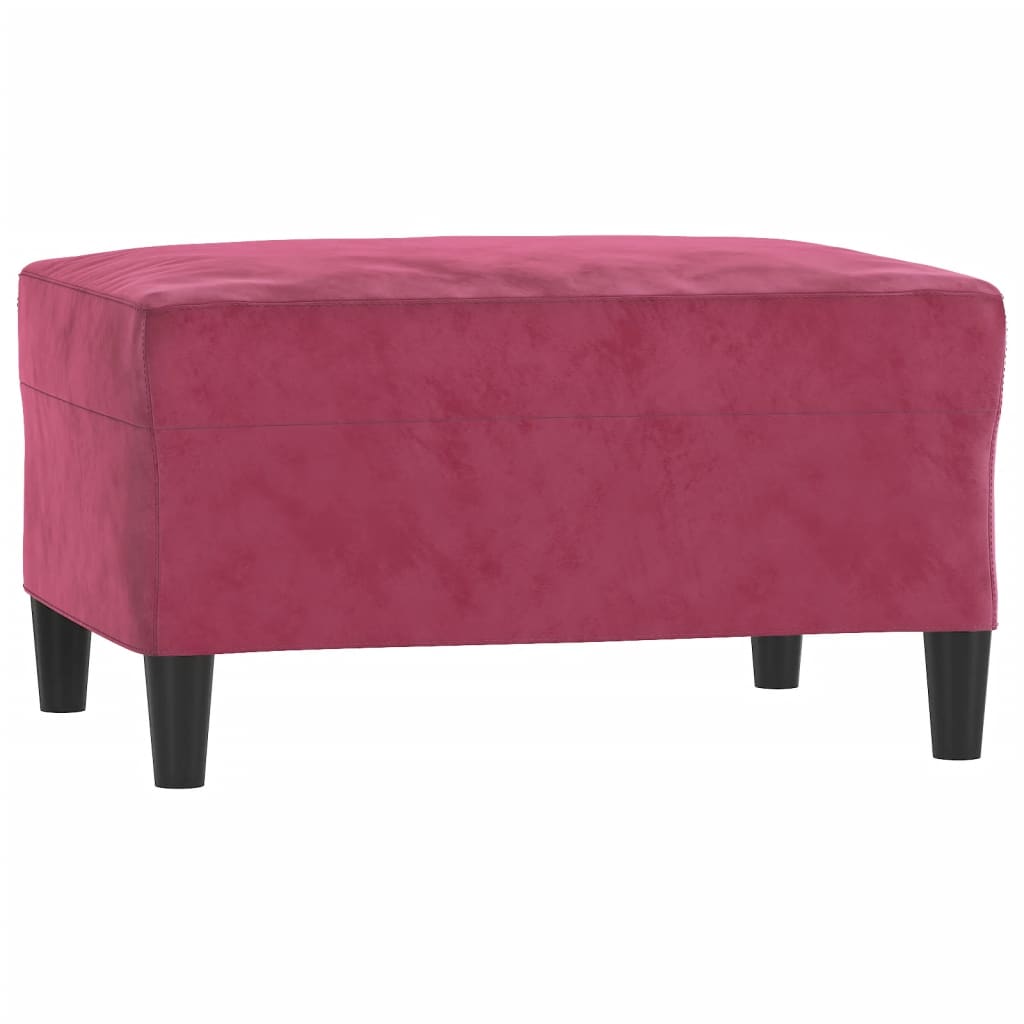 Set di Divani 4 pz con Cuscini Rosso Vino in Velluto | homemem39