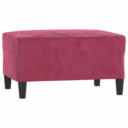 Set di Divani 4 pz con Cuscini Rosso Vino in Velluto | homemem39