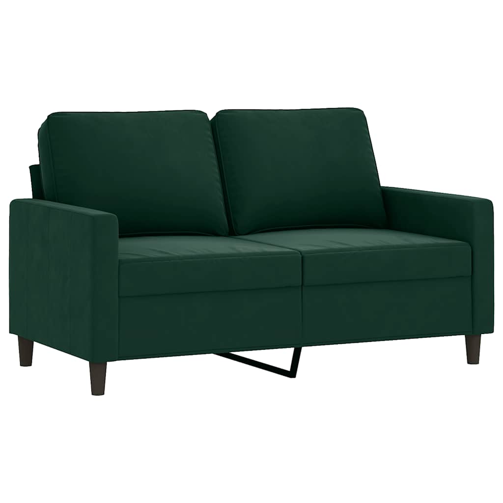 Set di Divani 2 pz con Cuscini Verde scuro in Velluto | homemem39