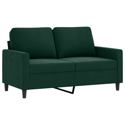 Set di Divani 2 pz con Cuscini Verde scuro in Velluto | homemem39